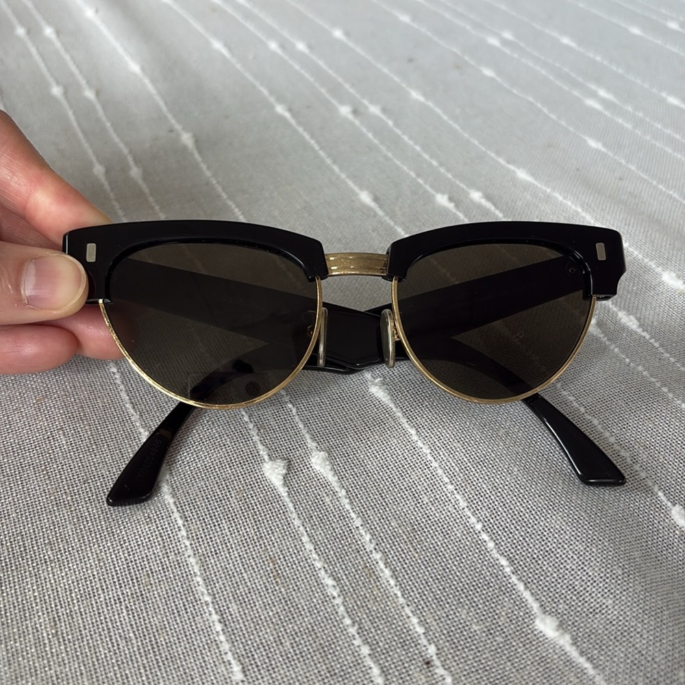 Celine Black and Gold Sunglasses - Picture 4 of 11